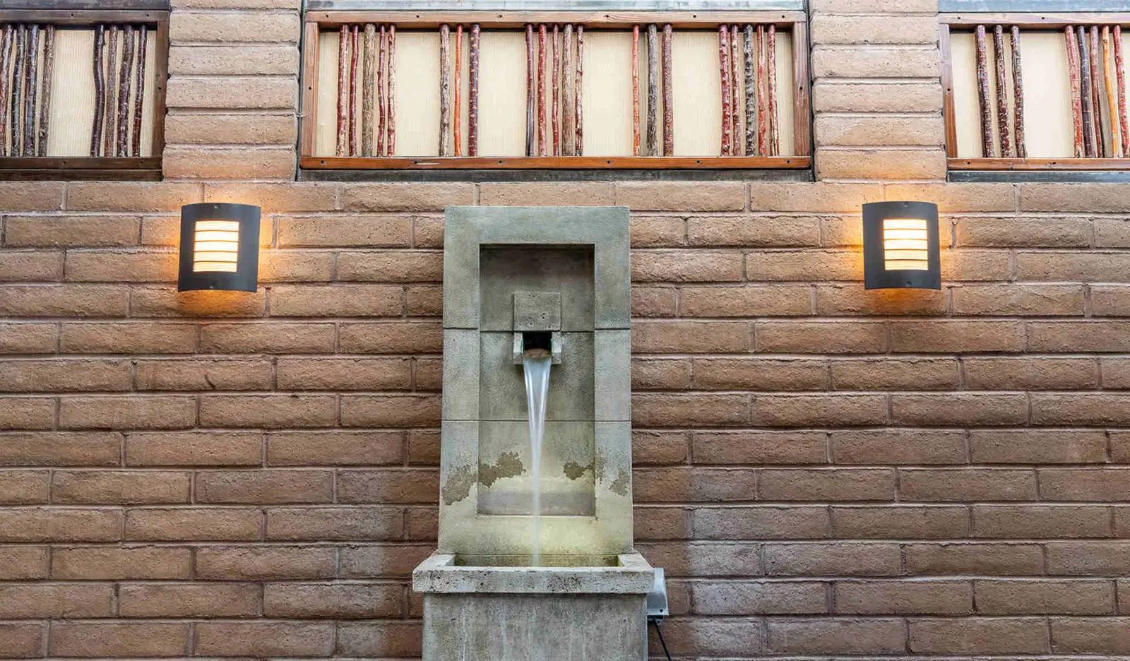 The fountain feeding the Turquoise Bath